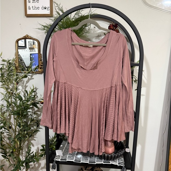 We The Free Pink Pleated blouse size small - Picture 1 of 9